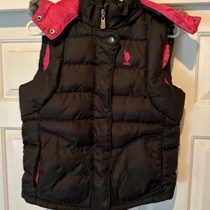 Polo vest jacket/hot pink/black